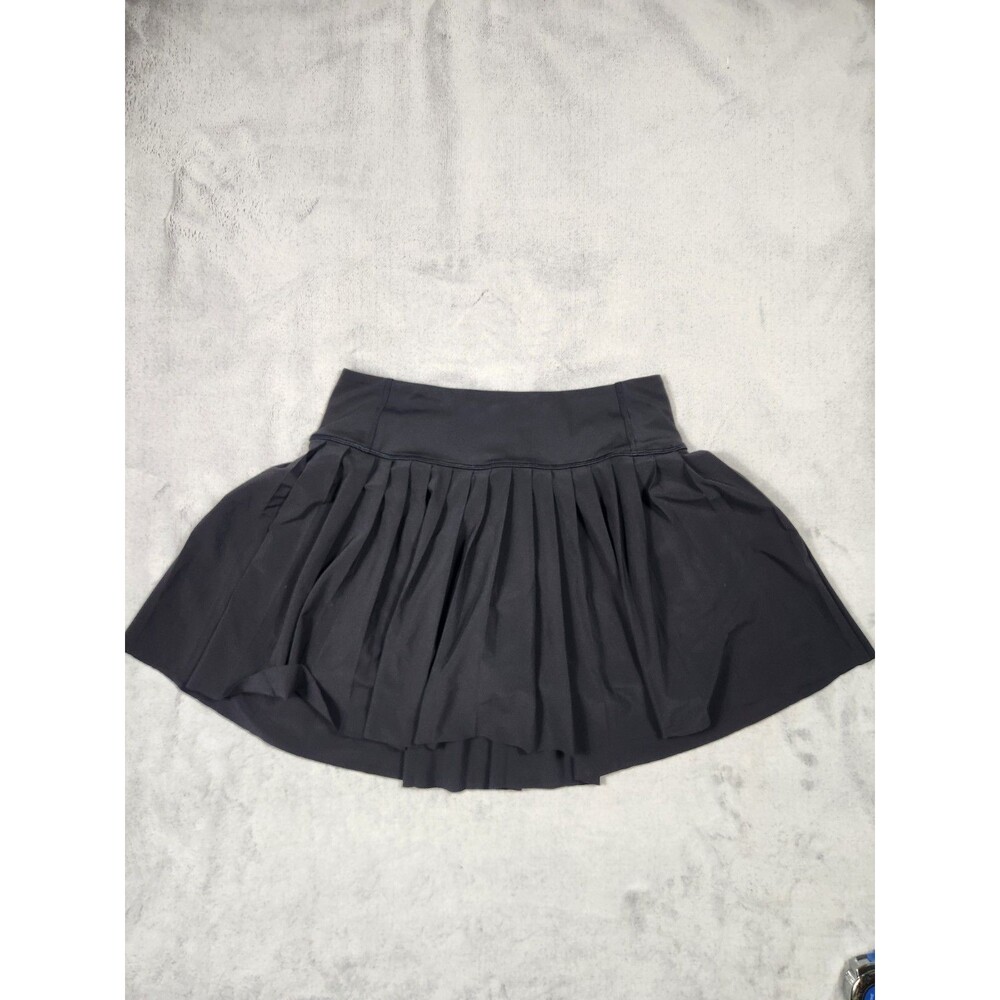 Athleta Elevate Skort Skirt Womens S Petite Black 4" Inseam Tennis Golf 16" Leng